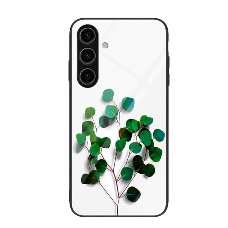 For Samsung Galaxy S26 5G Colorful Painted Glass Phone Case(Sapling) - Immagine 1