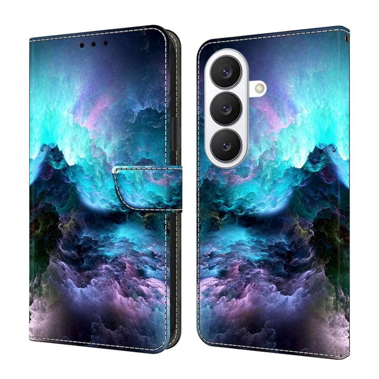 For Samsung Galaxy S26 5G Crystal-Like Painted Vegan Leather Phone Case(Dazzling Colors) - Immagine 1