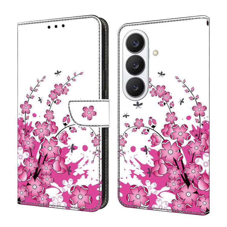 For Samsung Galaxy S26 5G Crystal-Like Painted Vegan Leather Phone Case(Flower Vines) - Immagine 1