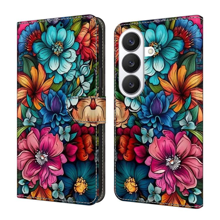 For Samsung Galaxy S26 5G Crystal-Like Painted Vegan Leather Phone Case(Stamen) - Immagine 1
