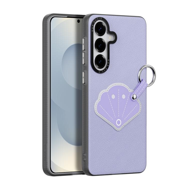 For Samsung Galaxy S26 5G DUX DUCIS LUVY Series Phone Case with Finger Ring Buckle(Lilac Purple Seashell) - Immagine 1