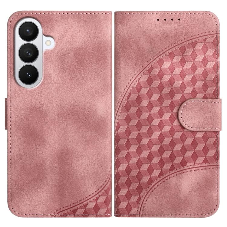 For Samsung Galaxy S26 5G Elephant Head Embossed Phone Leather Case with Lanyard(Pink) - Immagine 1