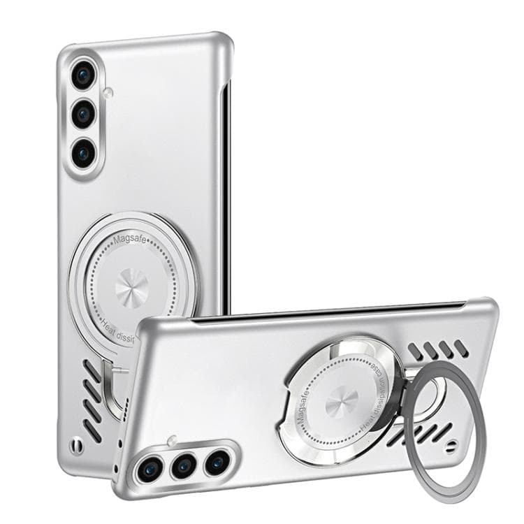 For Samsung Galaxy S26 5G Ice Sense Series Graphene Cooling MagSafe Holder Phone Case(Silver) - Immagine 1