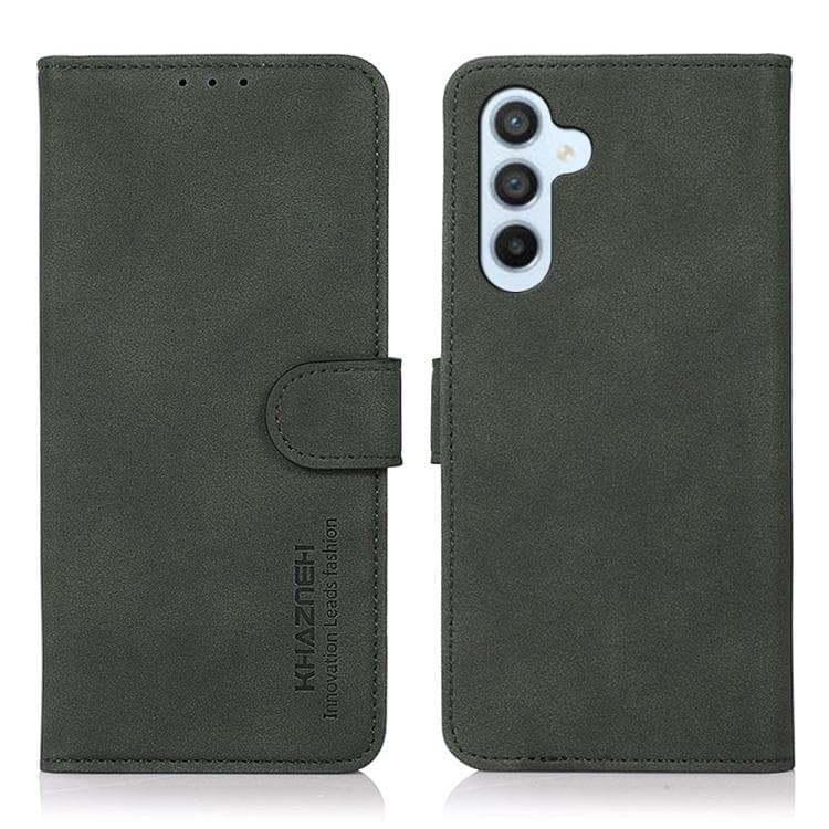 Fondina per telefono in pelle con texture opaca KHAZNEH per Samsung Galaxy S26 5G (Verde) - Immagine 1