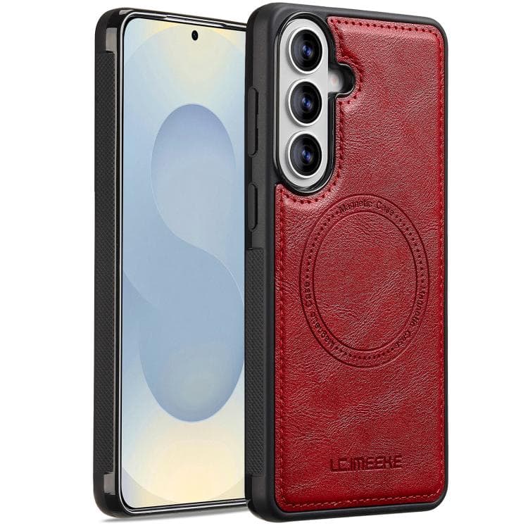 For Samsung Galaxy S26 5G LC.IMEEKE Magsafe Phone Case(Red) - Immagine 1