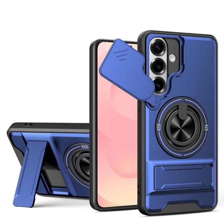 For Samsung Galaxy S26 5G Lens Sliding Window Multifunctional Magnetic Shockproof Phone Case(Royal Blue) - Immagine 1