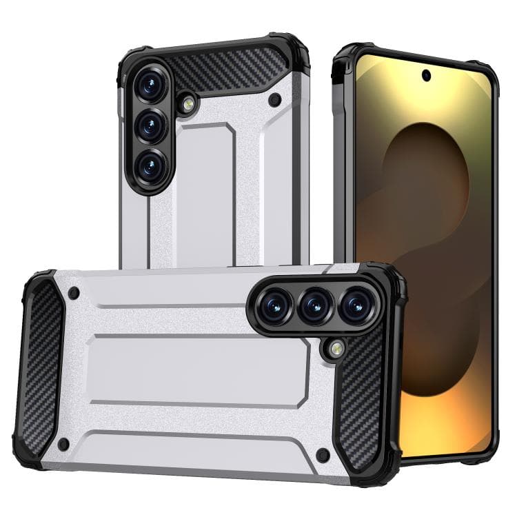 For Samsung Galaxy S26 5G Magic Armor TPU Hybrid PC Phone Case(Silver) - Immagine 1