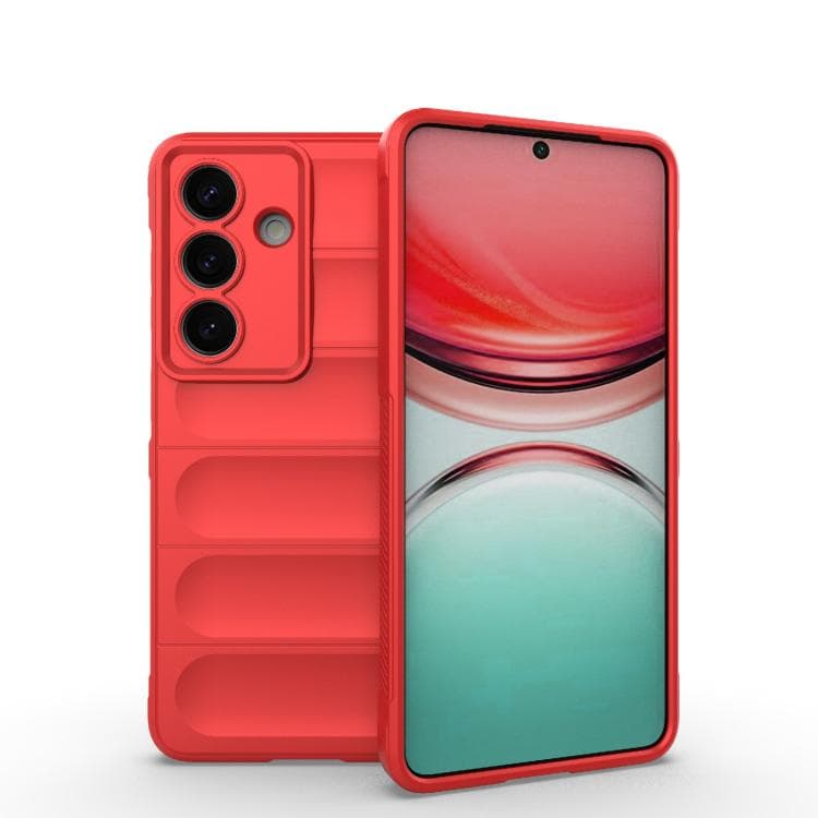 Custodia in TPU + Flannel Magic Shield per Samsung Galaxy S26 5G (Rosso) - Immagine 1
