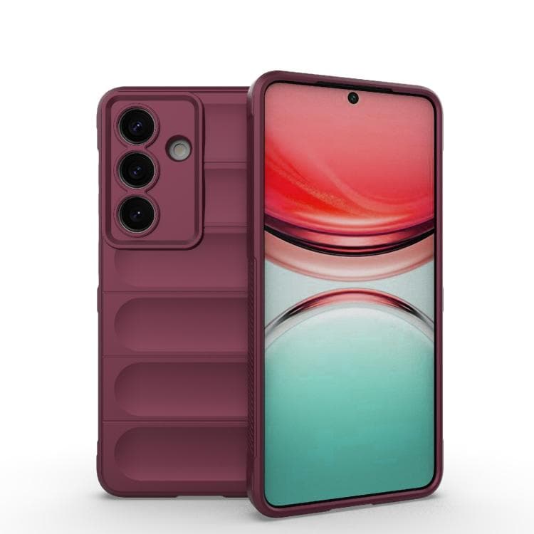 Fodera Magica Shield TPU + Flanella per Samsung Galaxy S26 5G (Rosso Vino) - Immagine 1