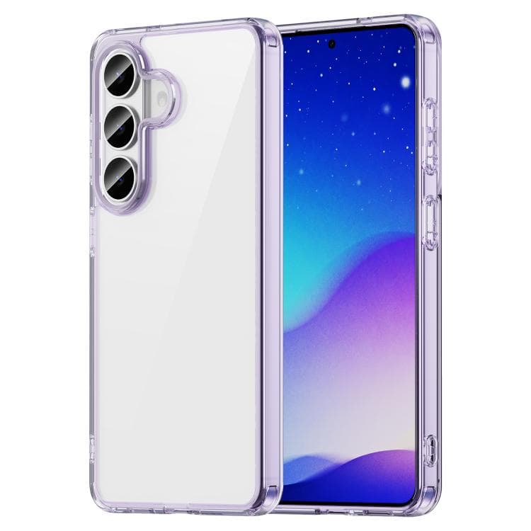 For Samsung Galaxy S26 5G PC Hybrid TPU Airbag Shockproof Phone Case(Transparent Purple) - Immagine 1