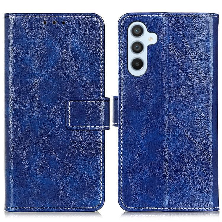 For Samsung Galaxy S26 5G Retro Crazy Horse Texture Leather Phone Case(Blue) - Immagine 1