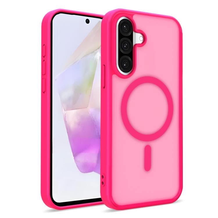 For Samsung Galaxy S26 5G Skin-Friendly Magnetic Shockproof TPU Hybrid PC Phone Case(Rose Red) - Immagine 1