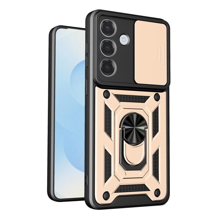 For Samsung Galaxy S26 5G Sliding Camera Cover Design TPU+PC Phone Case(Gold) - Immagine 1