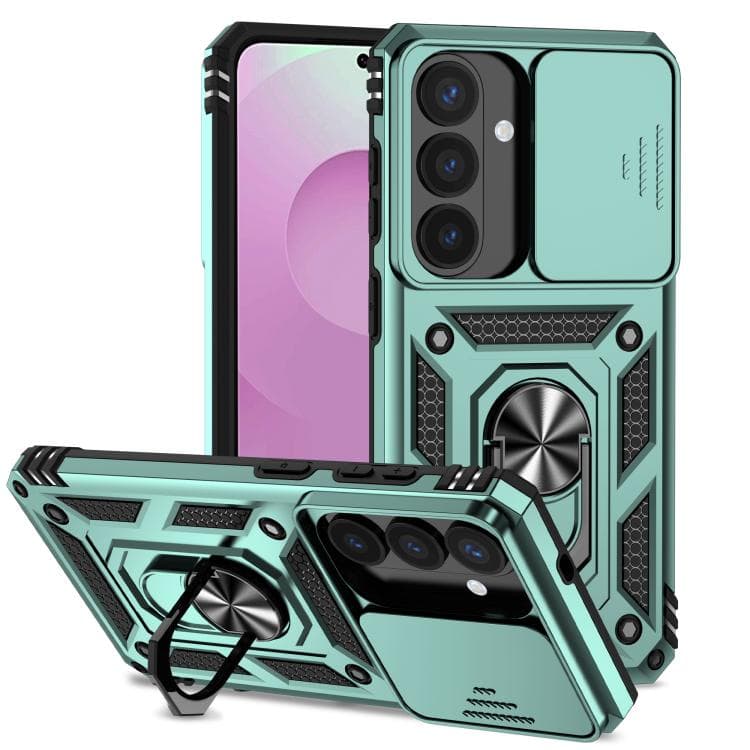 For Samsung Galaxy S26 5G Sliding Camshield Holder Phone Case(Green) - Immagine 1
