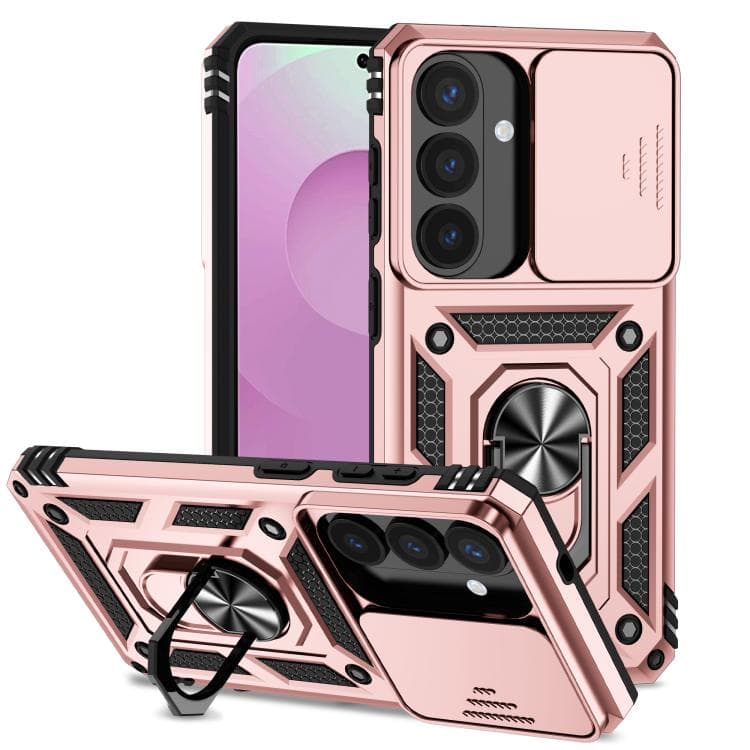 For Samsung Galaxy S26 5G Sliding Camshield Holder Phone Case(Rose Gold) - Immagine 1