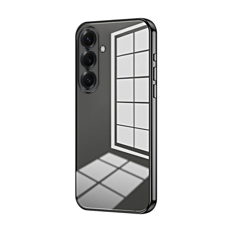 For Samsung Galaxy S26 5G Transparent Plating Fine Hole Phone Case(Black) - Immagine 1
