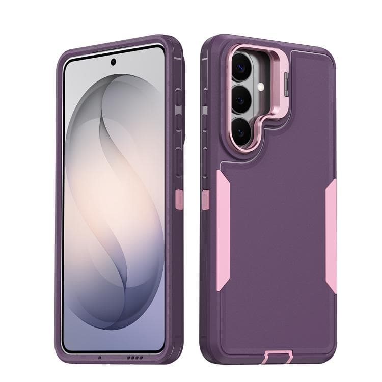 For Samsung Galaxy S26 5G Traveler Lens Frame Holder Phone Case(Purple) - Immagine 1