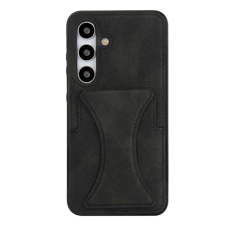 For Samsung Galaxy S26 5G Ultra-thin Shockproof Phone Protective Case with Holder(Black) - Immagine 1