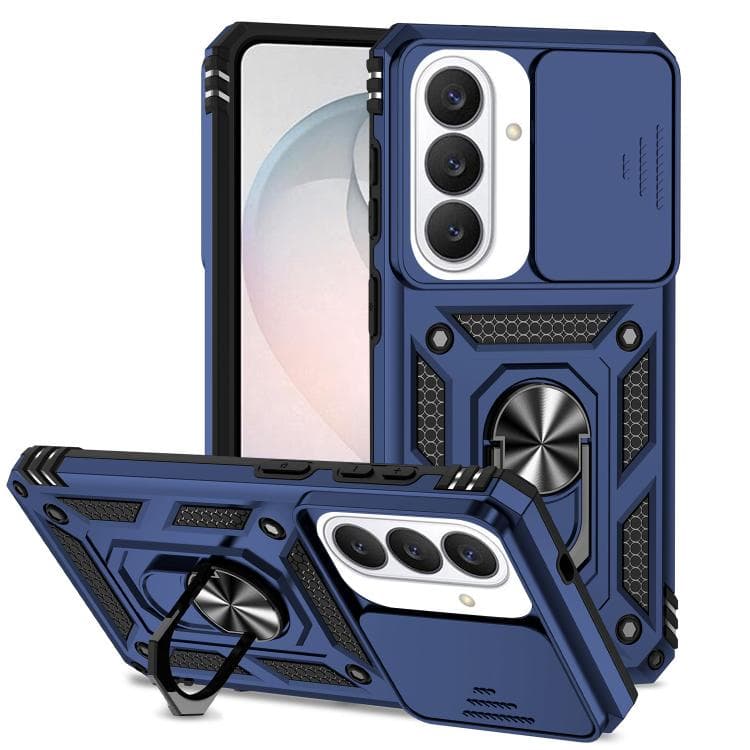 For Samsung Galaxy S26 5G XDcase Sliding Camshield Ring Holder Magnetic Phone Case(Blue) - Immagine 1