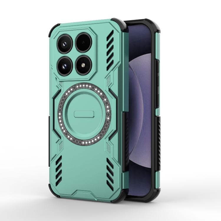 For Xiaomi 17 5G Butterfly Armor MagSafe Magnetic Ring Shockproof Phone Case(Light Green) - Immagine 1