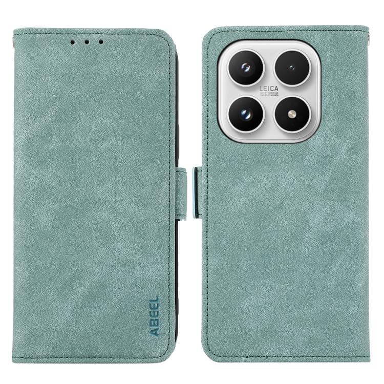 For Xiaomi 17 ABEEL Frosted Magnetic RFID Leather Phone Case(Cyan) - Immagine 1