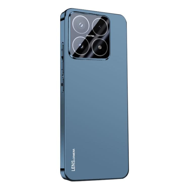 For Xiaomi 17 AG Frosted Electroplating Acrylic Phone Case(Navy Blue) - Immagine 1