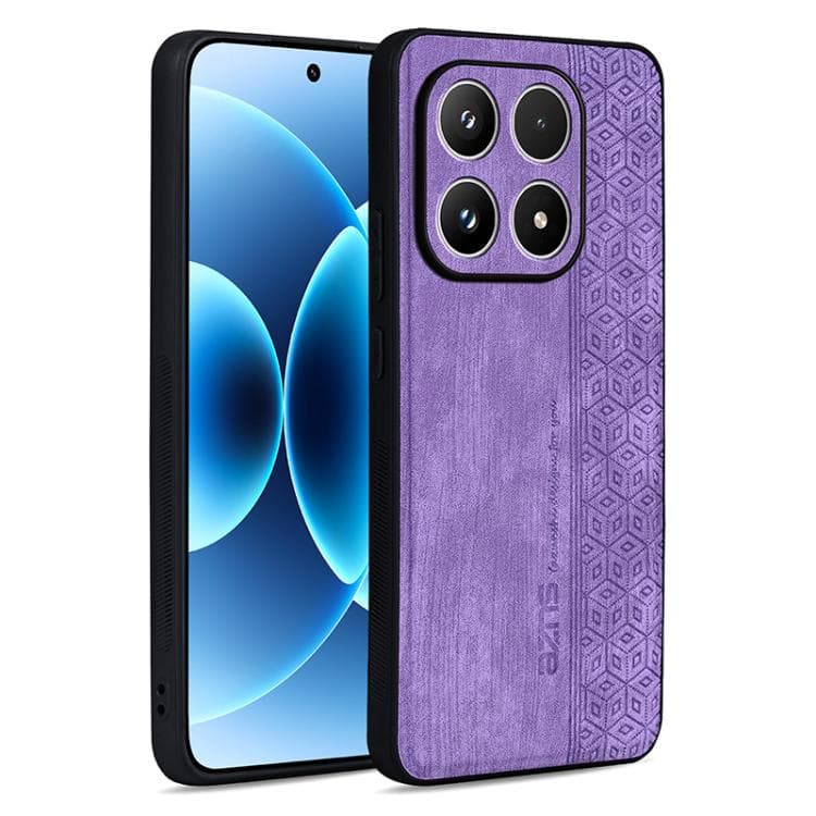 For Xiaomi 17 AZNS 3D Embossed Skin Feel Phone Case(Purple) - Immagine 1