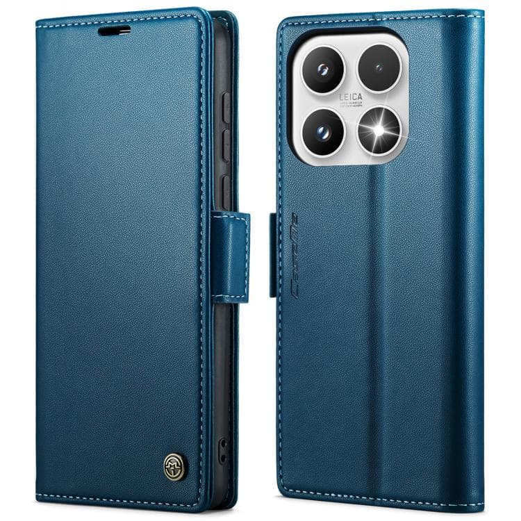For Xiaomi 17 CaseMe 023 Butterfly Buckle Litchi Texture RFID Anti-theft Leather Phone Case(Blue) - Immagine 1
