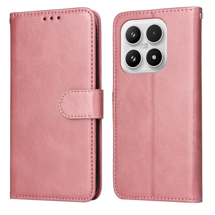 For Xiaomi 17 Classic Calf Texture Flip Leather Phone Case(Rose Gold) - Immagine 1