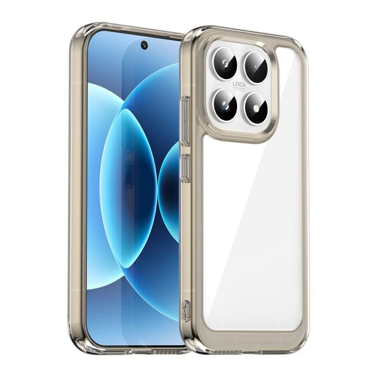 For Xiaomi 17 Colorful Series Acrylic Hybrid TPU Phone Case(Transparent Grey) - Immagine 1