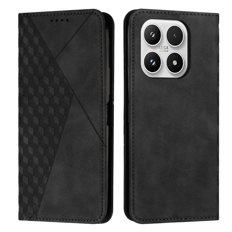For Xiaomi 17 Diamond Splicing Skin Feel Magnetic Leather Phone Case(Black) - Immagine 1