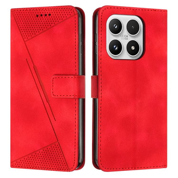 For Xiaomi 17 Dream Triangle Leather Phone Case with Lanyard(Red) - Immagine 1