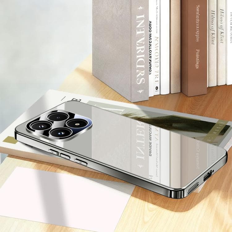 For Xiaomi 17 Electroplating Ice Crystal Airbag Full Coverage Shockproof Phone Case(Gray) - Immagine 1