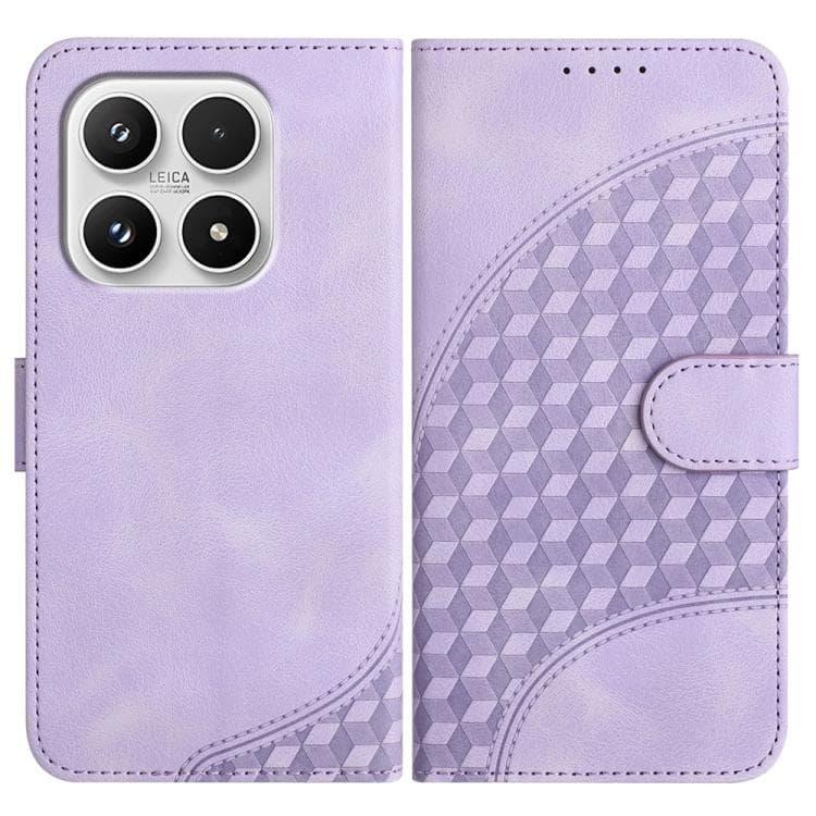 For Xiaomi 17 Elephant Head Embossed Phone Leather Case with Lanyard(Light Purple) - Immagine 1