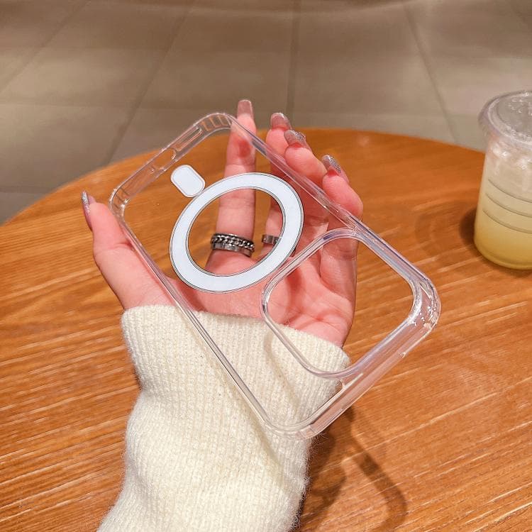 For Xiaomi 17 Large Hole Camera MagSafe Magnetic Clear Acrylic TPU Case(Transparent) - Immagine 1