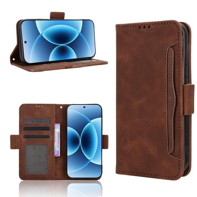 For Xiaomi 17 Skin Feel Calf Texture Card Slots Leather Phone Case(Brown) - Immagine 1