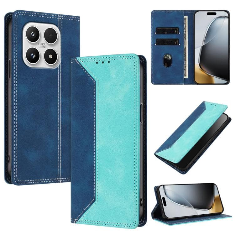 For Xiaomi 17 Skin Feel Two-tone RFID Blocking Vegan Leather Phone Case(Light Green) - Immagine 1