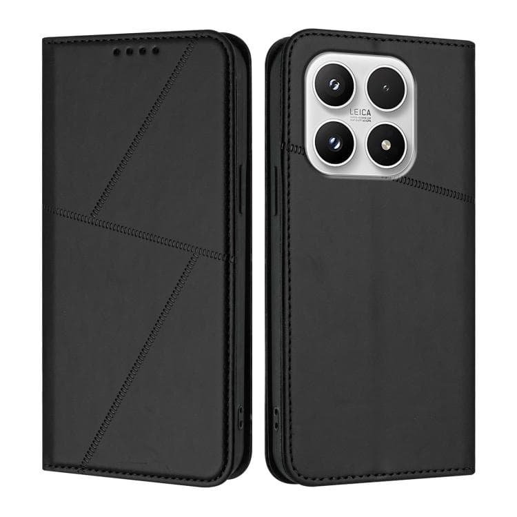 For Xiaomi 17 Strong Magnetic Frosted Flip Leather Phone Case(Black) - Immagine 1