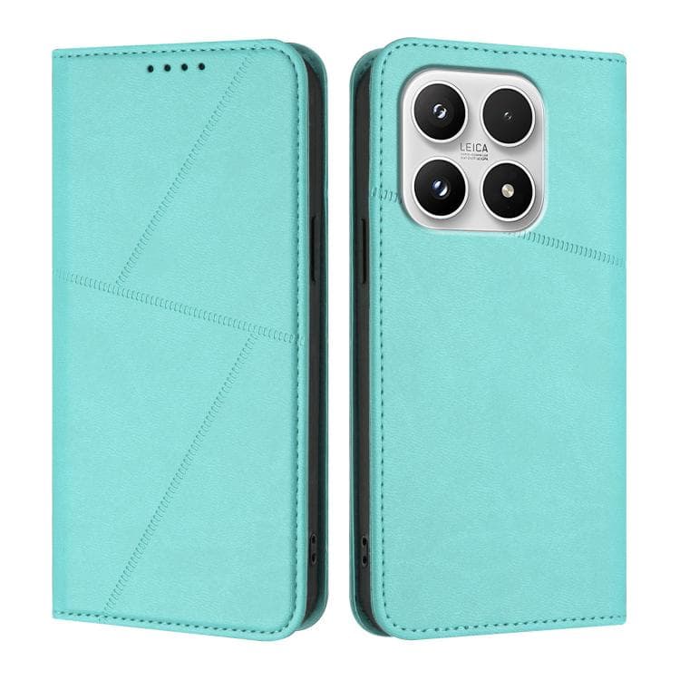 For Xiaomi 17 Strong Magnetic Frosted Flip Leather Phone Case(Light Blue) - Immagine 1