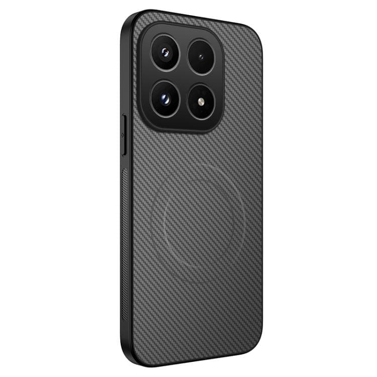 For Xiaomi 17 WANLONFENG TQ Series Magnetic Carbon Fiber Texture PC Hybrid TPU Phone Case(Grey) - Immagine 1