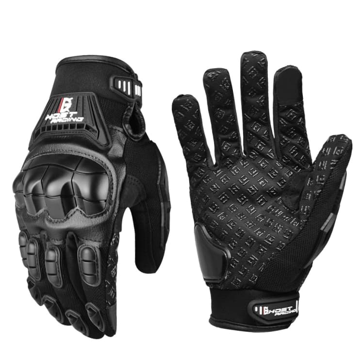 GHOST RACING Motorcycle Riding Anti-fall Breathable Rubber Shell Touch Screen Gloves