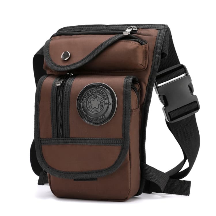 HaoShuai 325 Multi-Function Nylon Leg Bag Mountaineering Outdoor Travel Sports Convenient Waist Bag(Brown) - Immagine 1