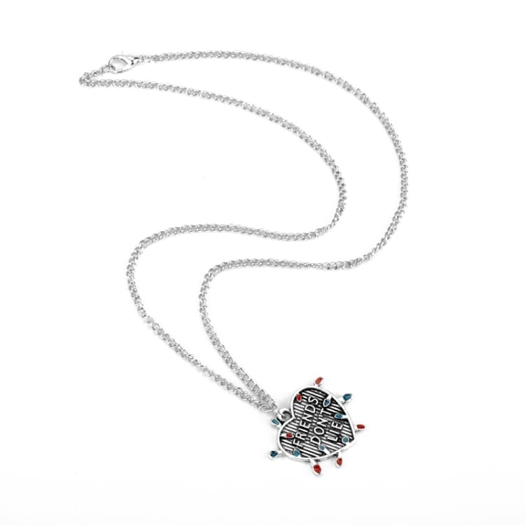 Collana con ciondolo in lega a forma di cuore con alfabeto (XL1915) - Immagine 1