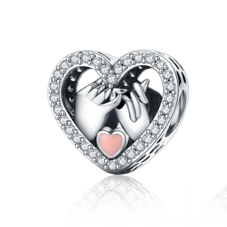 Heart-shaped Diamond-set 925 Sterling Silver Accessories - Immagine 1