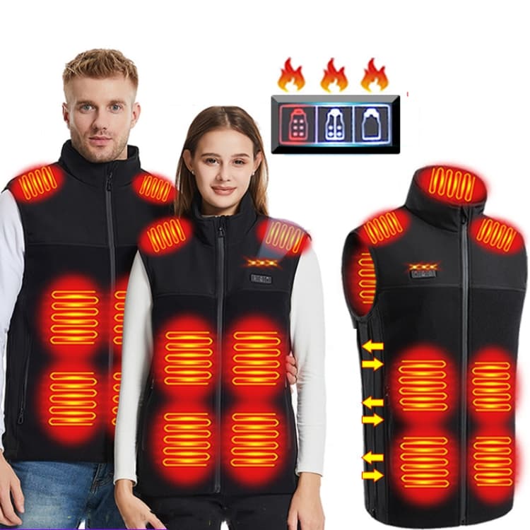 Heated Vest USB Charging Smart Heating Clothing 13 Zones Heating 3 Switch Control - Immagine 1