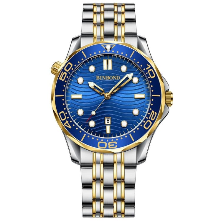 Orologio sportivo al quarzo Inter-gold Blue Surface BINBOND B2820 Luminoso 30m Impermeabile per uomo - Immagine 1