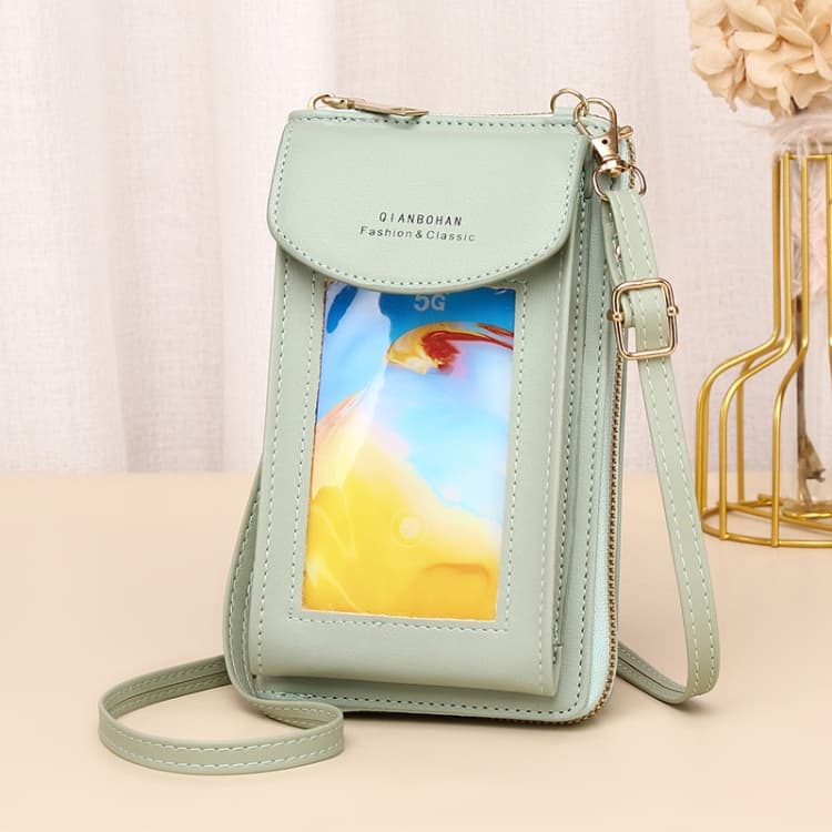 JLF012 Touch Screen Mobile Phone Bag Women Messenger Shoulder Bag(Light Green) - Immagine 1