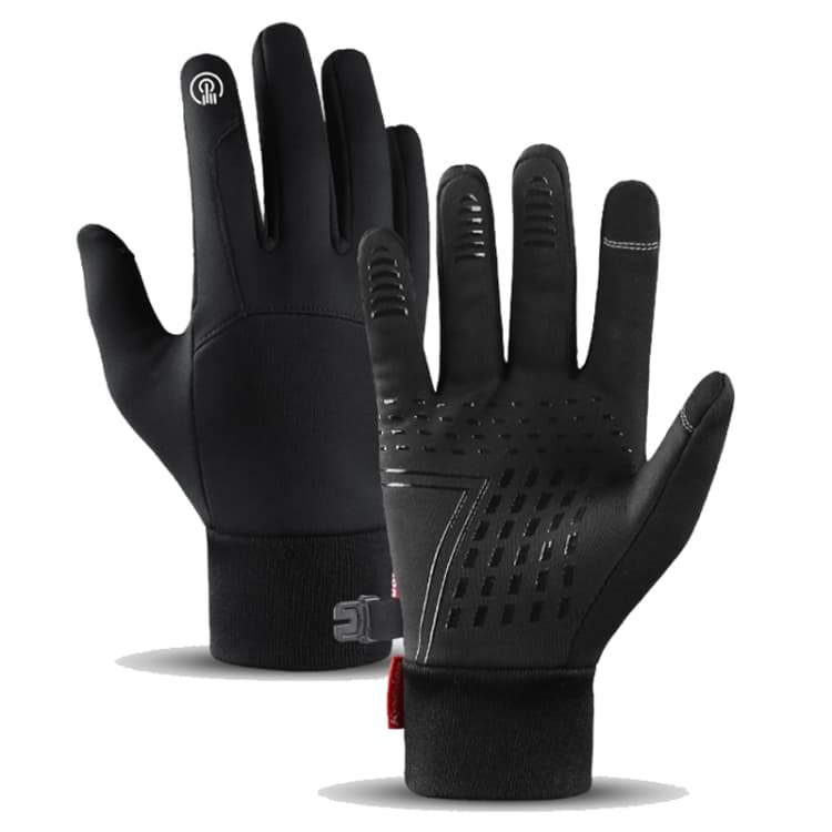 Guanti termici impermeabili Kyncilor per ciclismo, due dita touch screen, velluto ultra morbido, outdoor