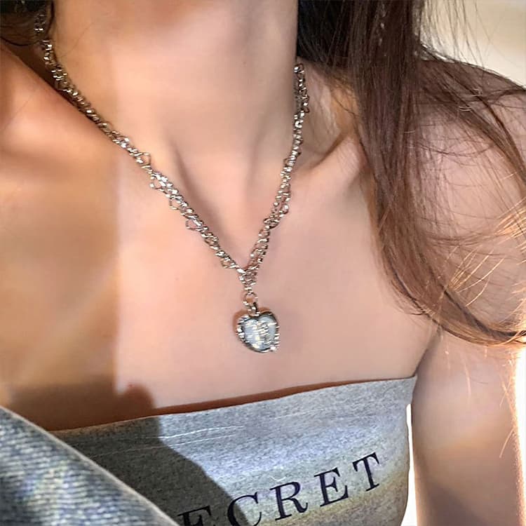 Collana a catena twist in acciaio al titanio versatile con alfabeto da donna, specifica: XL1790 - Immagine 1
