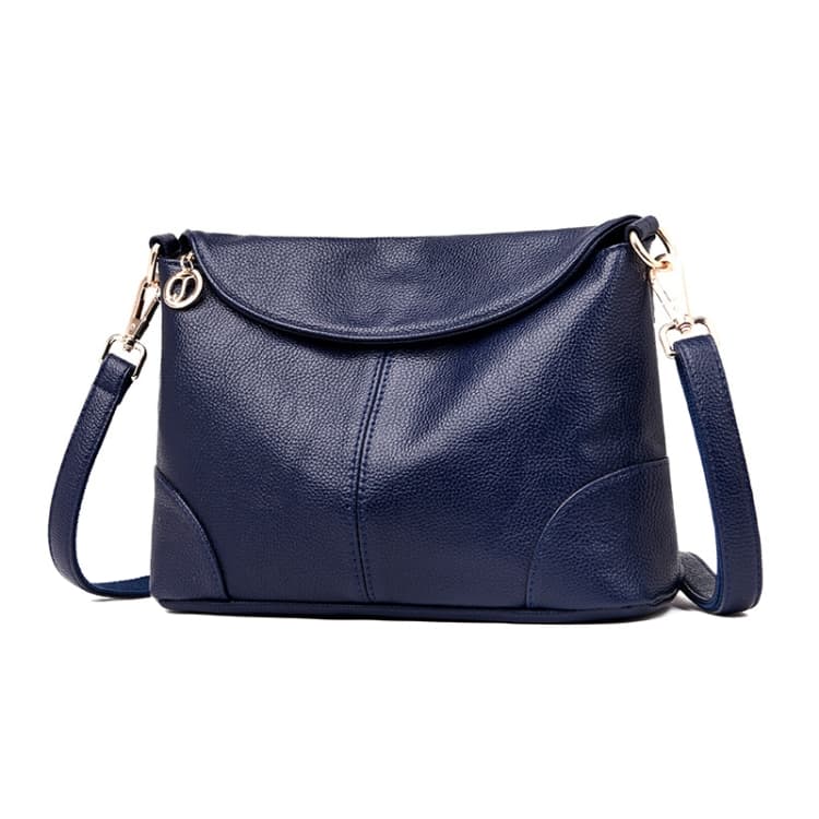 Ladies Fashion Single Shoulder Soft Leather Small Square Bag(Blue) - Immagine 1